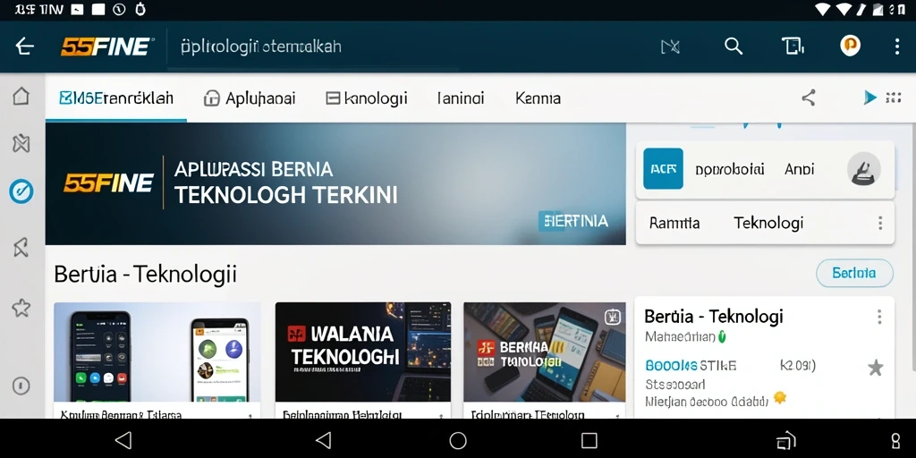 Tampilan antarmuka 55FIVE yang menarik dan informatif.