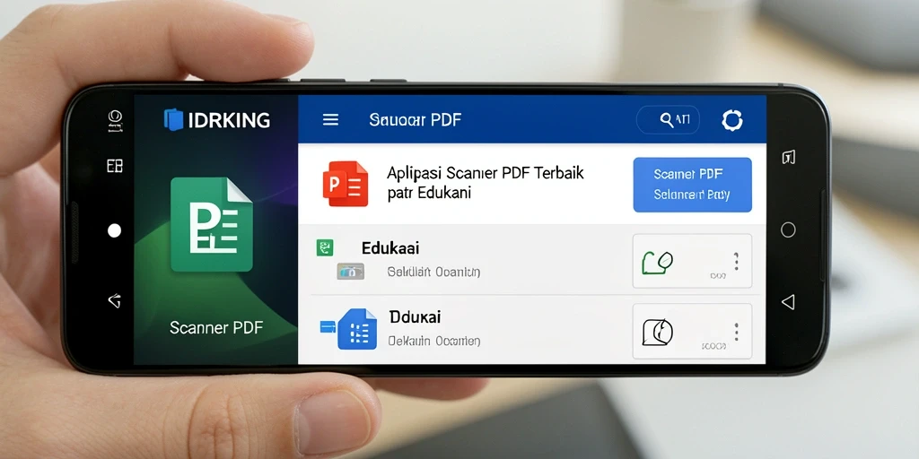 Antarmuka IDRKING yang mudah digunakan untuk pemindai PDF.